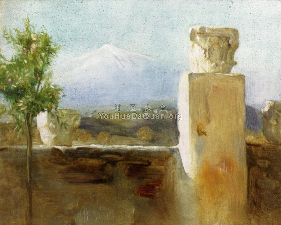 Mount Etna From Taormina - 亚瑟·哈克